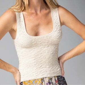 Natural life Danielle Square Neck Tank. XL cream